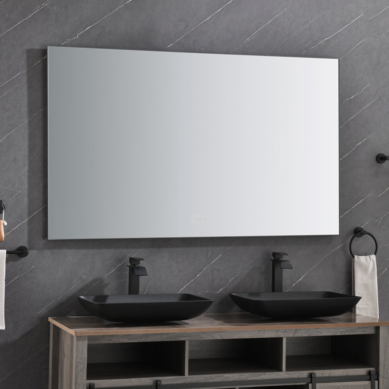 Sonoma Metal Wall Mirror, 27.6" x 59.1", Black