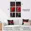 Red Grey Vintage Charm Fuchsia - Fuschia Wall Art Set Of 6-47427808-47427815