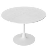 VEMSTKOJ Modern Round Dining Table,Four Patchwork Tabletops With Color Solid Wood Grain Table Top,Metal Base Dining Table, End Table Leisure Coffee Table