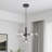 4-Light Modern Sputnik Sphere Clear Glass Bubble Chandelier-1426746404