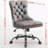 Modern Chenille Upholstered Tufted Button Home Office Chair, Adjustable Desk Chair Swivel Office Chair-1644359279
