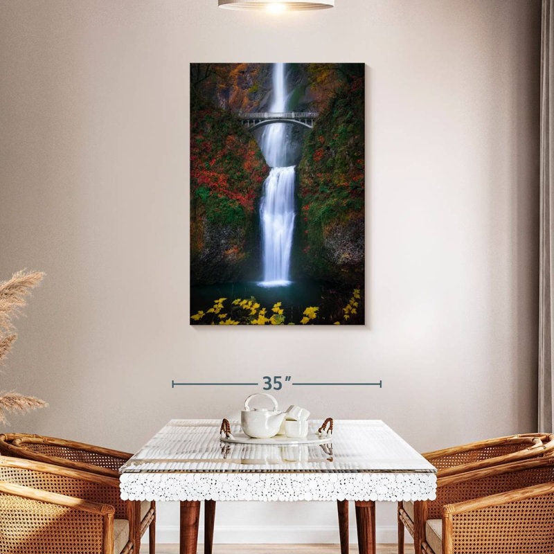Alvord Multnomah Falls en automne, H 45 po x l 30 po