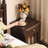 Dark-walnut Solid Wood + 1 drawers Nightstand