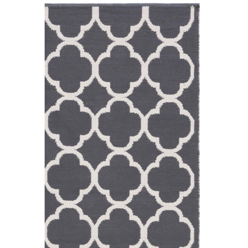 Desota Hand Woven Cotton Geometric Rug, Rectangle 3' x 5'