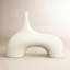 Stretch Cream 10" Earthenware Table Vase