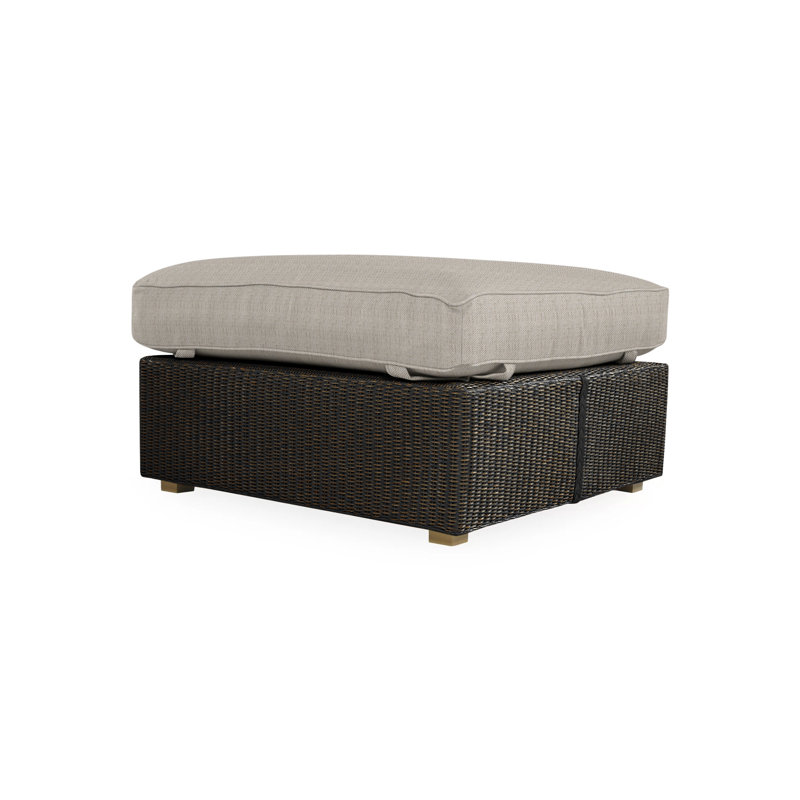 Hamptons Outdoor Ottoman, Cottage Pepper, Mink