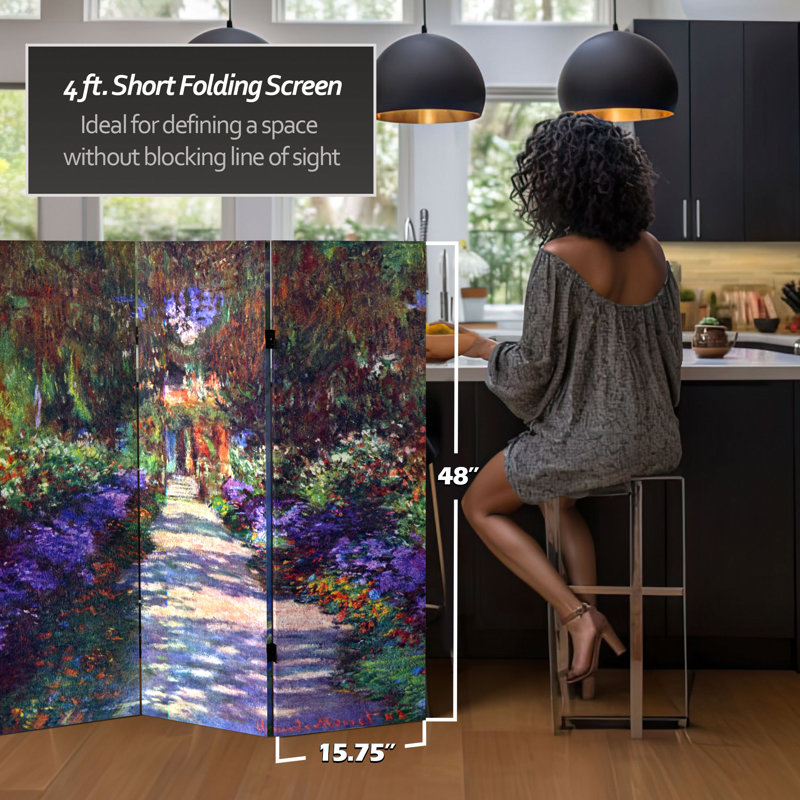 Paravent Corte Monet, 4 pi de haut