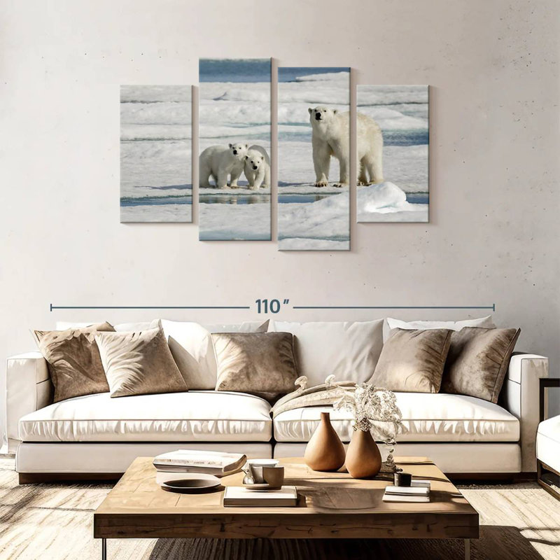 Ours polaires Brampt Longyearbyen, H 48 po x l 75 po