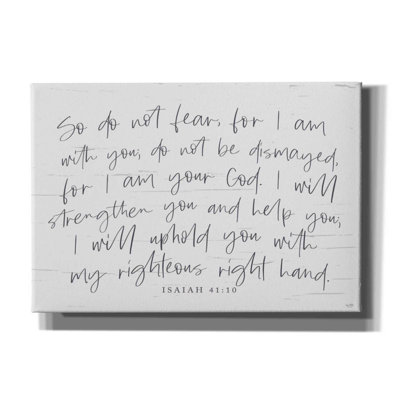 "For I Am Your God" par Lux + Me Designs - Art textuel sur toile tendue