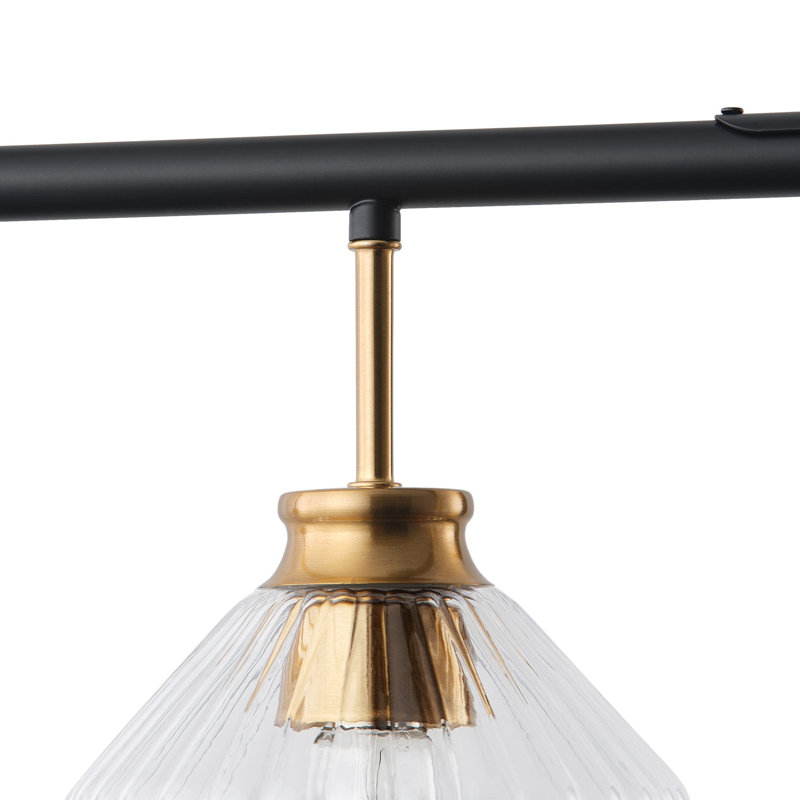 5-Light Glass Shade Classic Dimmable Kitchen Island Chandelier