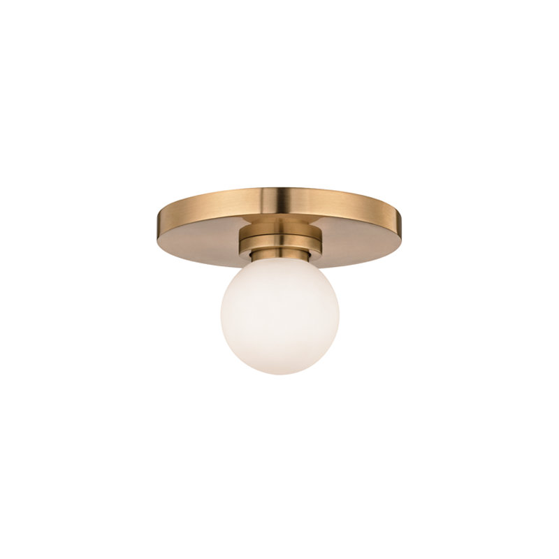 Taft 1 Light Wall Sconce, Aged Brass