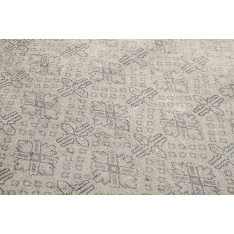 Tapis ivoire et gris noué à la main de haute qualité