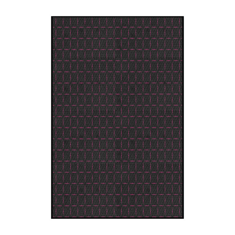 Tapis de zone brun foncé à motifs, Rectangle 2 pi x 4 pi