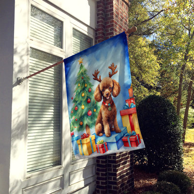 Drapeau de Noël maison de renne