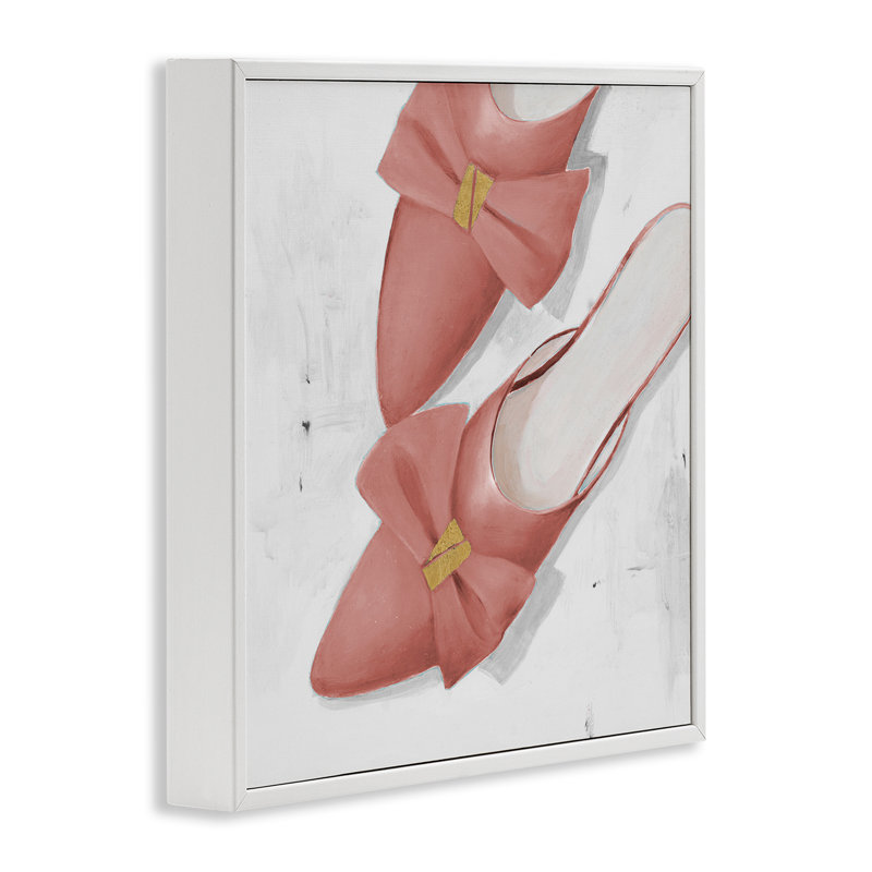 «Pink Kitten Heels», estampe numérique encadrée par Lorenzo Collective, Giclée encadrée blanc bord de mer, H 24 po x l 24 po