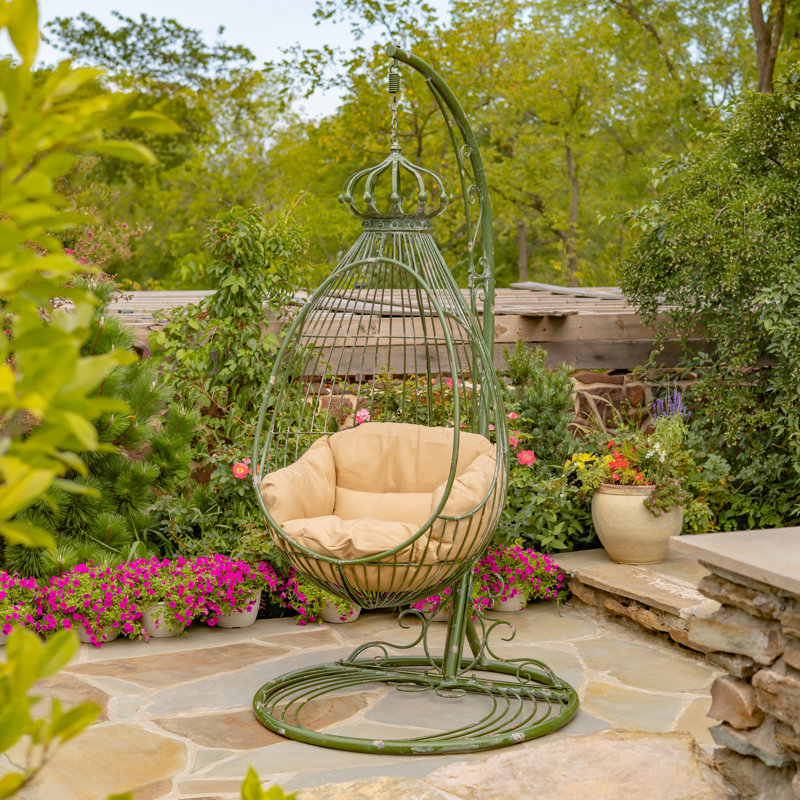 Fauteuil à œufs Almita, Vert antique