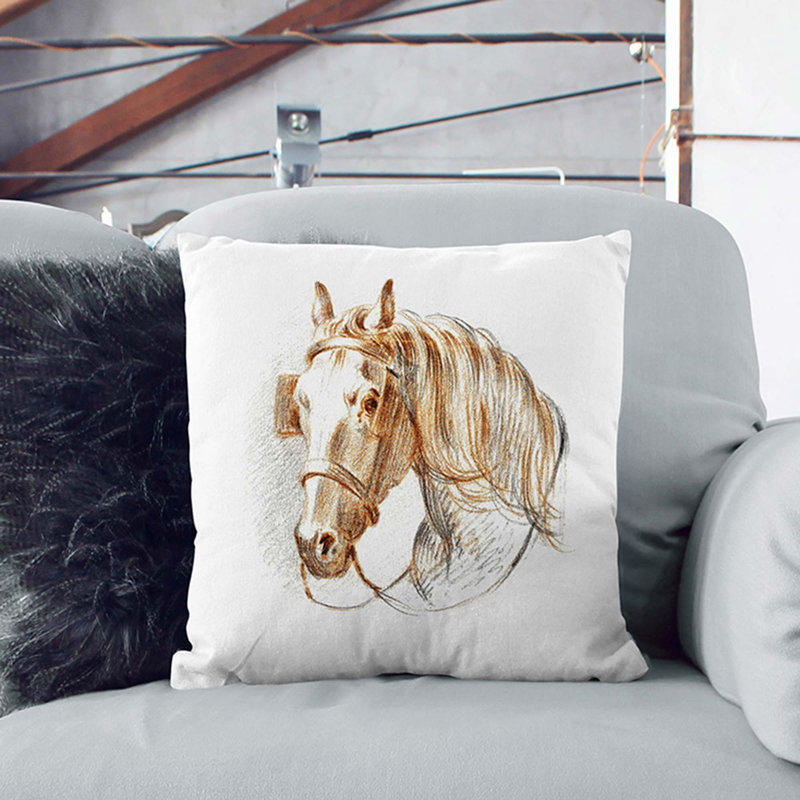 Square Throw Cushion, 55cm H x 55cm W x 20cm D, White