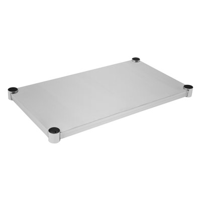 Under Shelf For Work Tables, Stainless Steel Adjustable Lower Shelf Load 100Kg(27.95X15.75In)