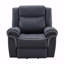 Microfibre polie bleu foncé électrique avec fonction inclinable avec lève-personne, chauffage et fauteuil de massage-480632283