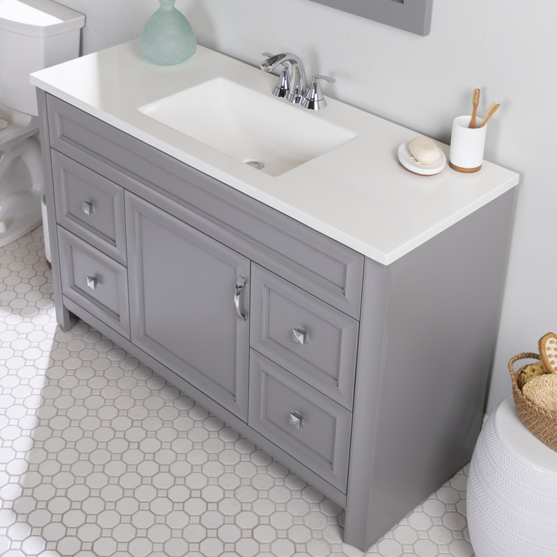 Meuble-lavabo simple avec plateau Nimay 48,5 po