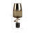 Brayden Studio® Destinee Hurrican Glass With Stone Base, Gold-952009979