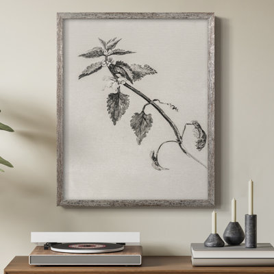 Reproduction florale vintage avec encadrement CECXLVI - bois massif