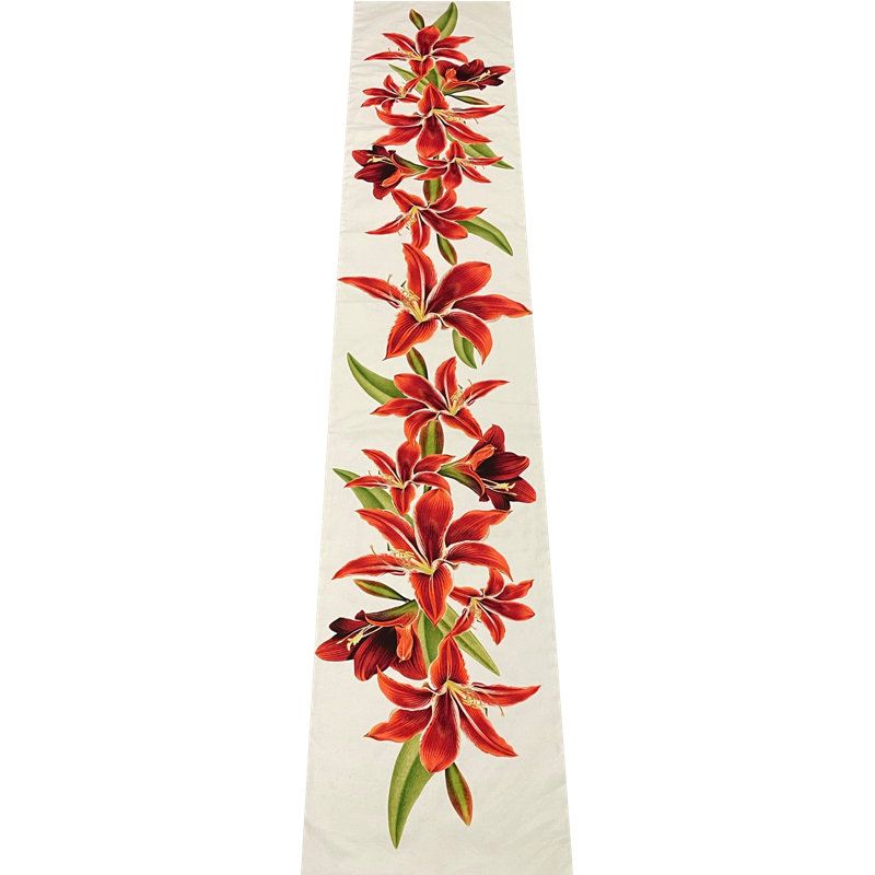 Rectangular Floral Cotton Table Runner