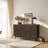 Sideboard Coffee Bar Cabinet, Fluted Buffet, With Doors, Adjustable Shelves, Wood Legs-766973892