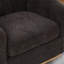 Fauteuil demi-tonneau pivotant en chenille de 31,89 pouces de largeur par 31,89 pouces en chenille par Modern Home Accent Seating