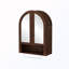 Armoire murale arquée avec portes en miroir et tablettes réglables-133672392