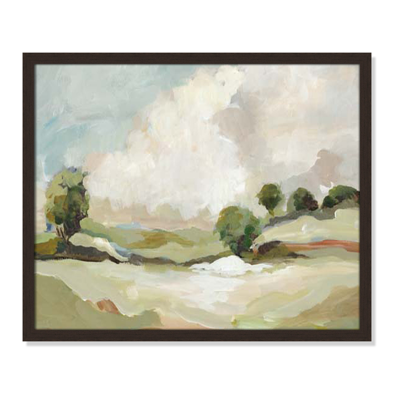 Pastoral Land by Allison Pearce, 21.5" H x 25.5" W x 1.25" D, Walnut