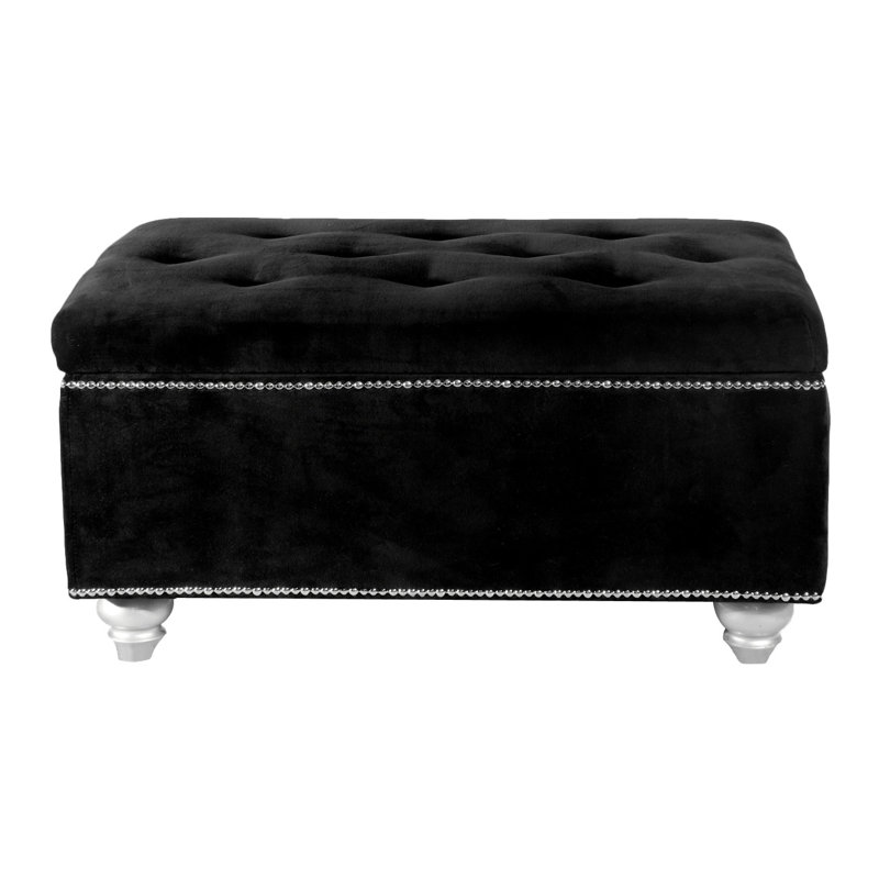 Gondola 80cm Wide Tufted Rectangle Solid Colour Cocktail Ottoman with Storage
