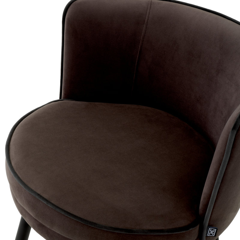 Bar Stool Grenada Velvet, Counter Stool (27.17" Seat Height), Savona Gray