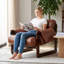 Fauteuil d'appoint 33,5 pouces Mid Century Modern-1235102823