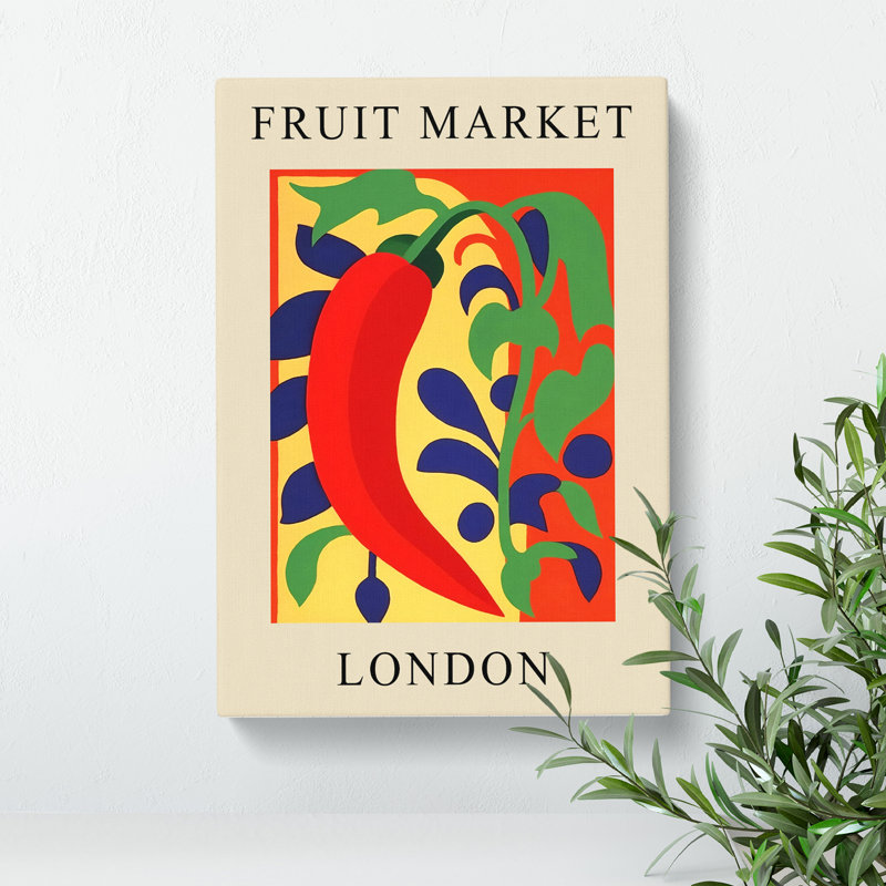 XMKTMKT-408 London Fruit Market Exhibition Red Chili Pepper - Wrapped Canvas Print, 50cm H x 35cm W x 3cm D