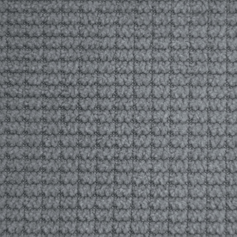 Lit simple moderne avec tête de lit réglable et 12 supports en lin capitonné gris Biscuit, Gris