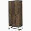 Armoire d'appoint à 8 tablettes en chêne rustique et bronze industriel-1246956272