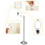 Trondheim 152cm Satin Swing Arm Floor Lamp Set