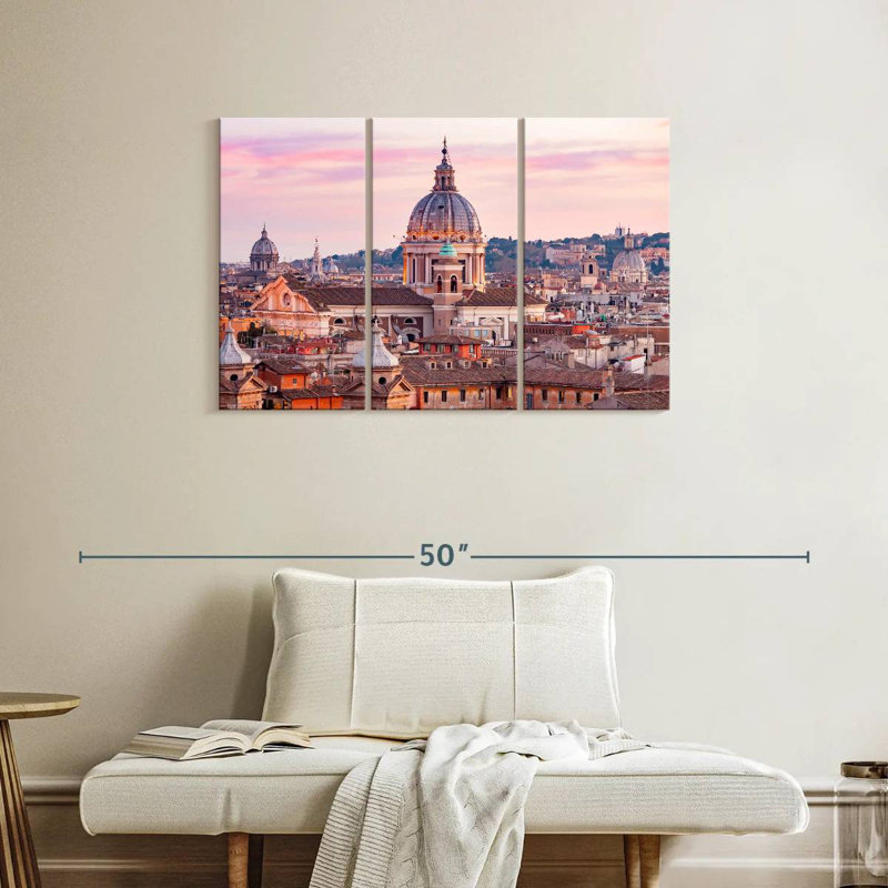 Sebbie Rome, coucher de soleil, paysage, H 24 po x l 38 po