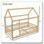 Lit simple en bois avec structure de toit-729133717