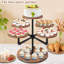 Présentoir à petits gâteaux, tour à petits gâteaux à 3 niveaux pour 50 petits gâteaux en bois Présentoir à gâteaux en bois