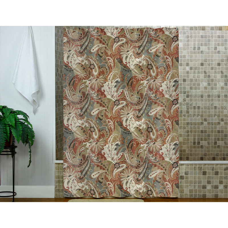 Contempo Cotton Paisley Shower Curtain
