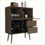 Bar avec 2 tiroirs, 1 armoire 4 porte-bouteilles | Moderne | Panneau de particules