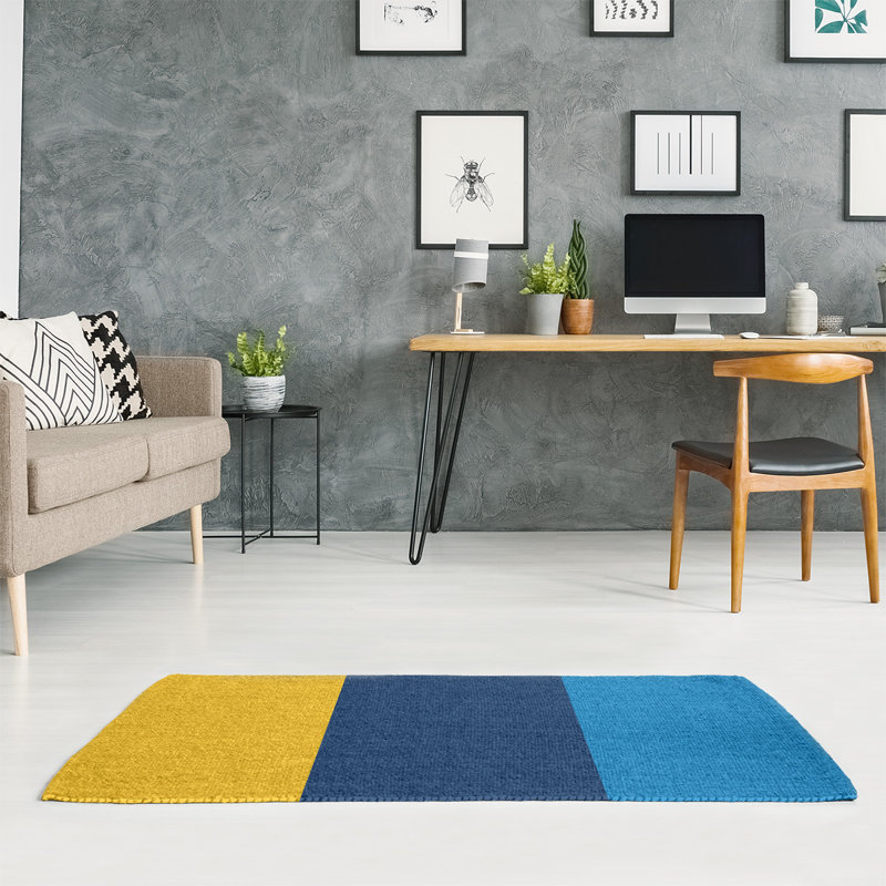 Striped Indoor Rug, Rectangle 5' x 7', No