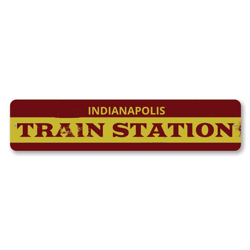Enseigne de train sur mesure, H 4 po x l 18 po x P 0,04 po