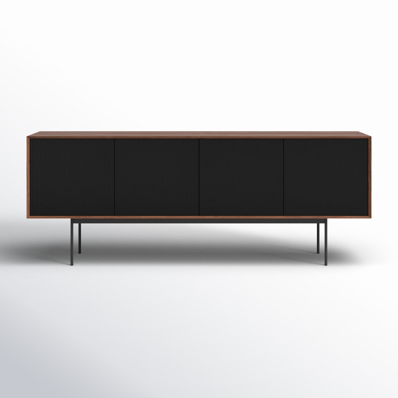 Heath 87'' Solid Oak and Mango Wood Contemporary Sideboard