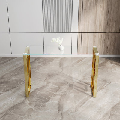 Naym 47.2'' Glass Top Console Table