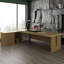 Bureau de direction en bois massif avec tiroirs Burlywood-1113985047-1113985040