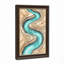 «Winding Turquoise River» qui coule à travers un terrain brun, art mural-133560121