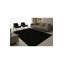 Tapis noir tissé à motif géométrique lavable Mosso-827378703